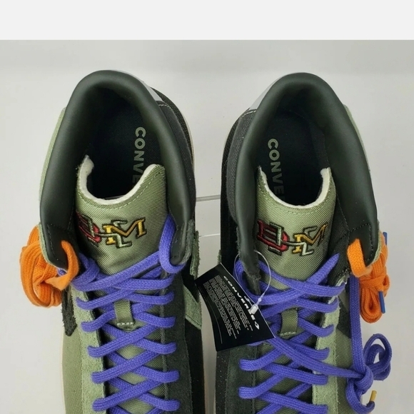 Converse Pro Leather Mid BHM Men Sz 8 Green Sequoia 168273C Black History Month - Picture 9 of 12